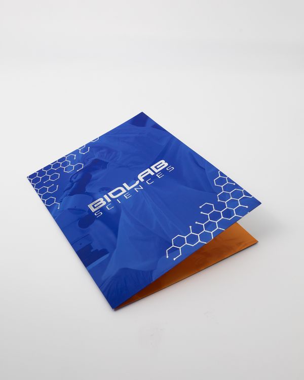 Blue custom presentation folder
