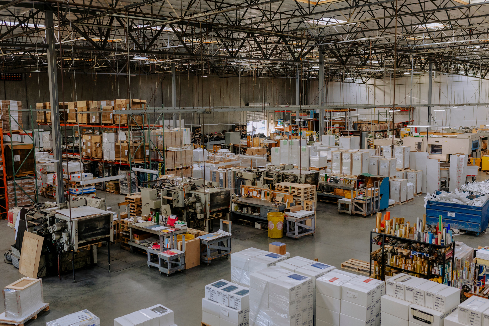 PFI manufacturing facility for custom folders