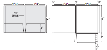 9-3/4 x 12 presentation folder template