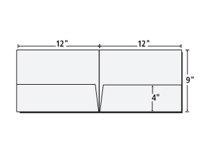 12 x 9 landscape orientation presentation folder template