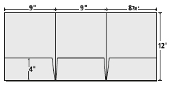 9 X 12 Tri-Panel Presentation Folder template
