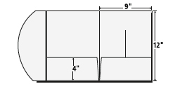 9 X 12 Tri-Panel Presentation Folder template