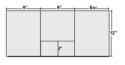 9 X 12 Tri-Panel Presentation Folder template