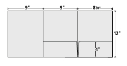 9 X 12 Tri-Panel Presentation Folder template