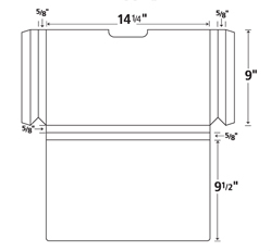 9-1/2 x 14-1/4 expandable escrow jacket template