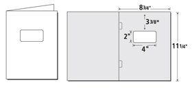 Template - 9x12 Presentation Folder with two 4 